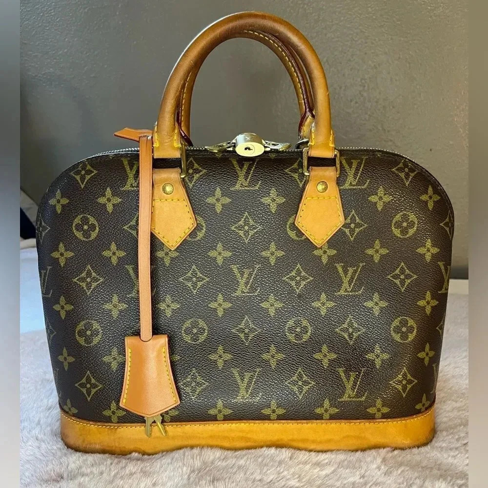 Louis Vuitton Alma PM Monogram Canvas Satchel Bag Vintage France Gifts For Her - Picture 3 of 15
